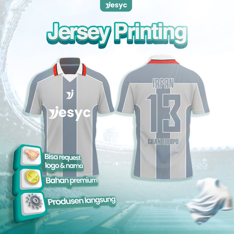 Baju Futsal Minisoccer Custom Nama Logo - Full Printing