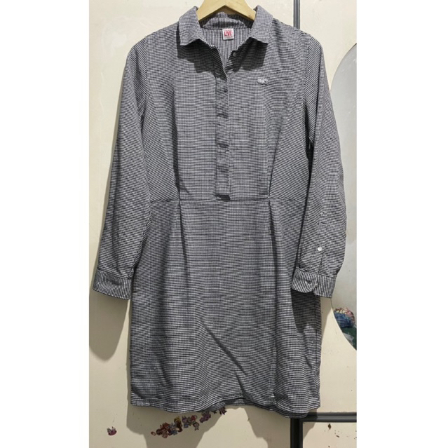 Lacoste Dress Kemeja Tartan Original
