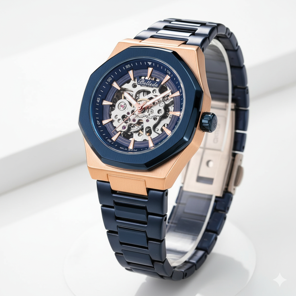 Jam Tangan Pria Belleda 9628 Automatic Rantai  Stainless Steel  Water Resistance 5 Atm Watches