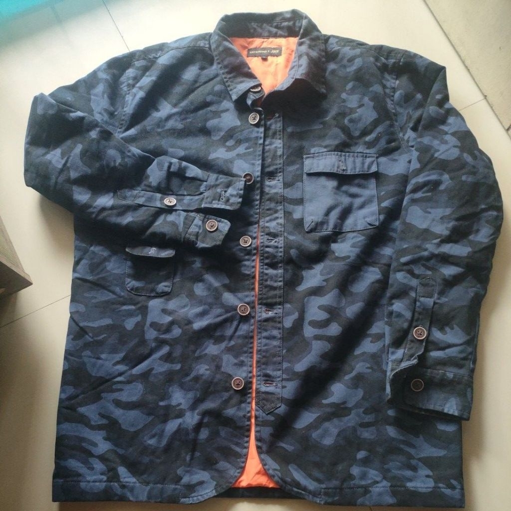 Jaket Baju Hangat Pria & Wanita Keren Navy Motif Army Murah