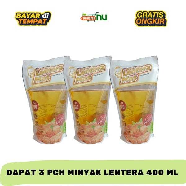 [DAPAT 3PCS] MINYAK GORENG LENTERA MAS 400ML x 3PCS - PROMO MINYAK GORENG