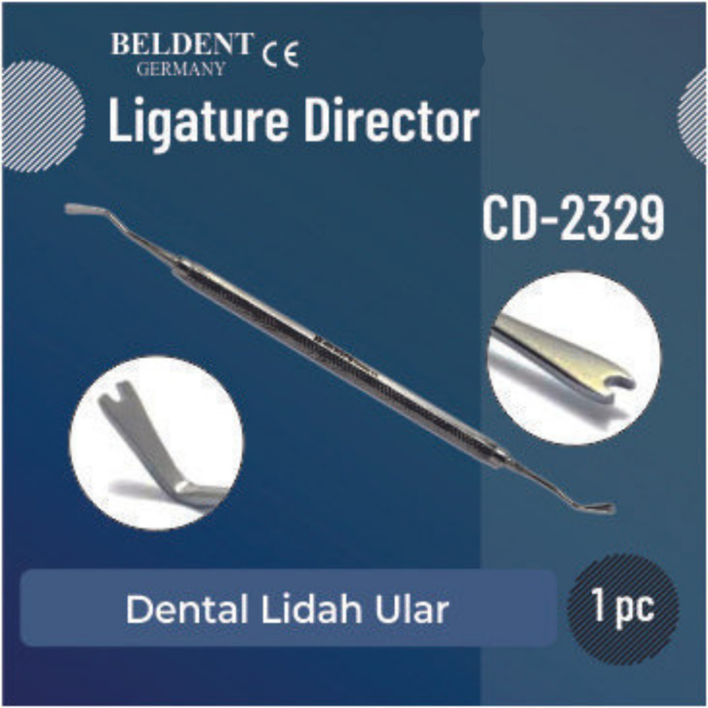 BELDENT - Dental Instrument Ligature Director Tucker Lidah Ular CD-2329