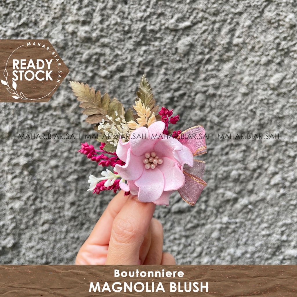 RS MAGNOLIA BLUSH Boutonniere Wedding / Bros Jas / Groomsmen / Wedding