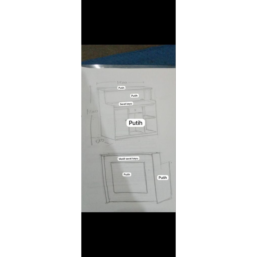 meja kasir An.Stefanie | 120x50x120cm