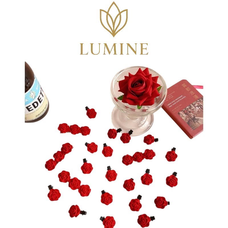 LUMINE Jepit Rambut Anak | Jepit Rambut Wanita | Jepit Rambut Rose | Jepit Rambut Mawar | Jepit Ramb