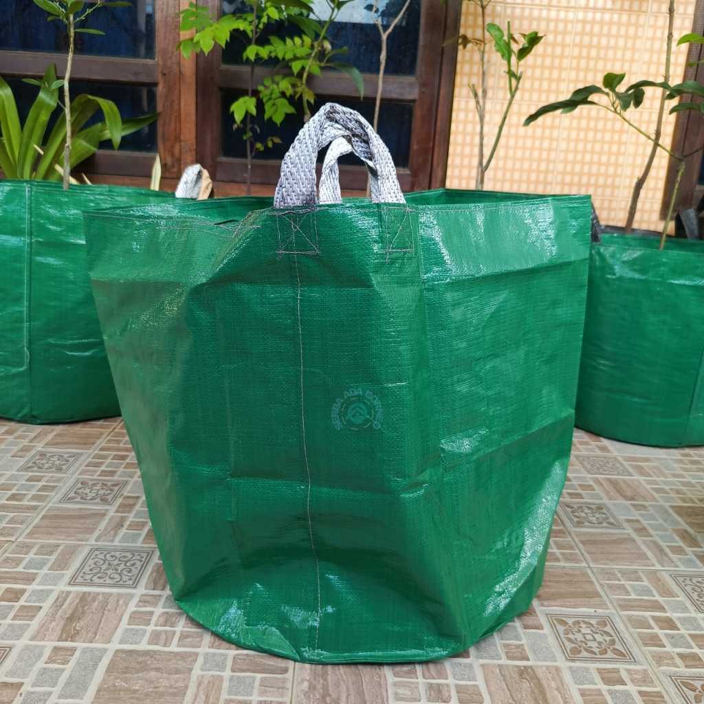 Planter Bag Ukuran 100 Liter Bulat & Kotak Hijau Pot Tanaman
