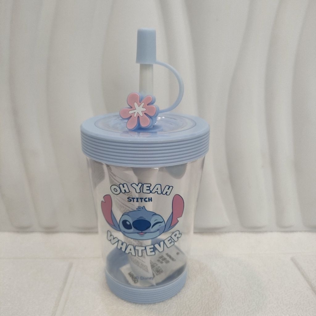 Official BALI MINISO Botol Minum Lilo & Stitch Disney Plastic Water Bottle Tumbler Stitch Botol Air 