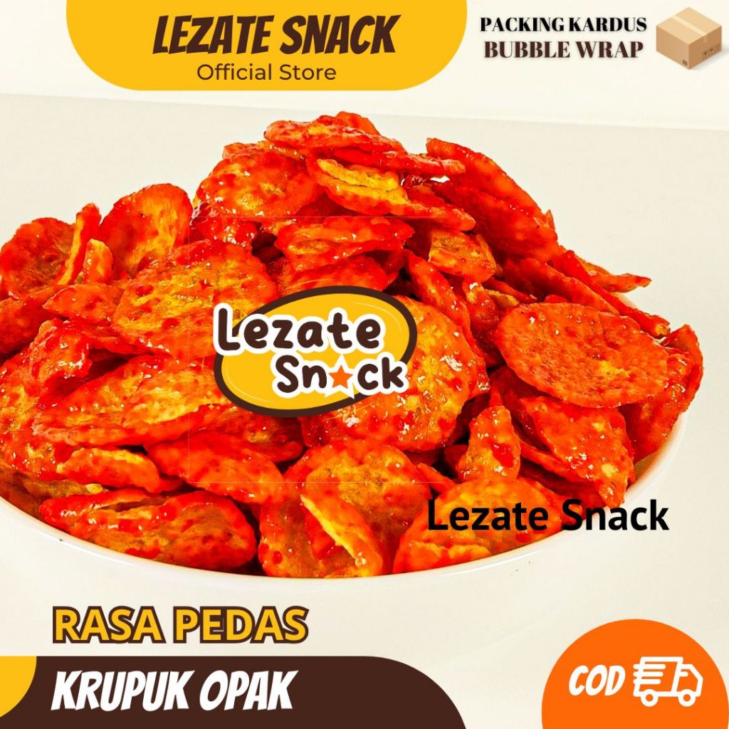 Opak Medan Mini 250GR Rasa Pedas Kiloan Murah Renyah / Opak Singkong Pedas Manis Balado Opak Koin Me