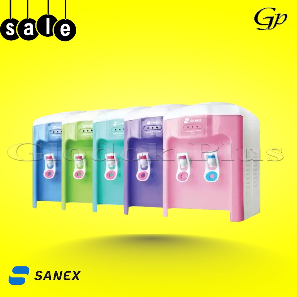dispenser sanex d102 d 102 d103 d 103 galon atas air panas dan normal anti karat hemat listrik