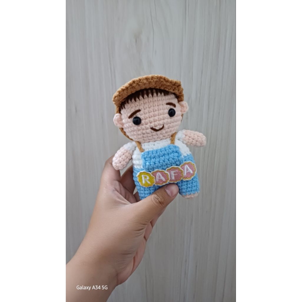 boneka rajut custom nama