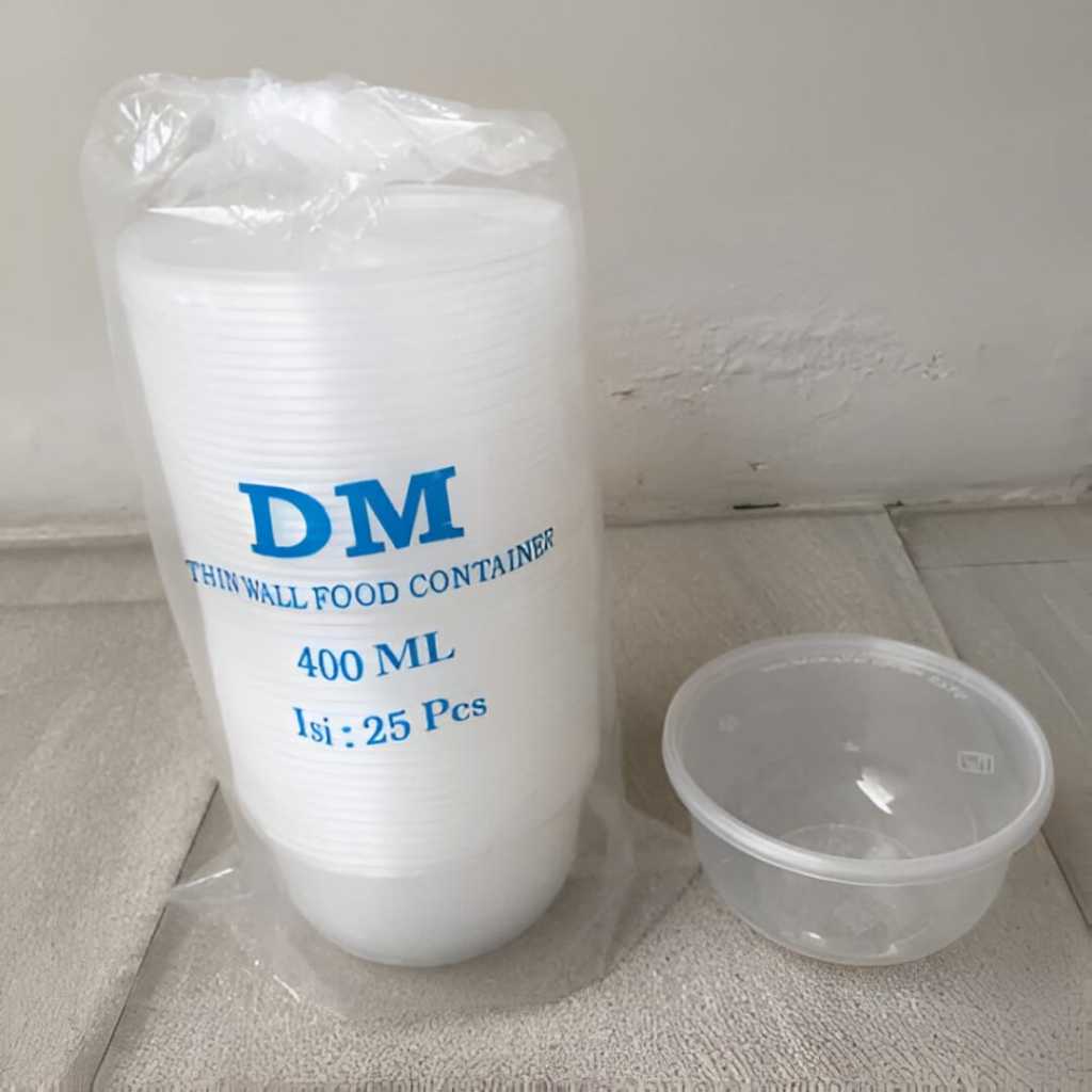 Mangkok Plastik 400ml Kotak Makanan Cup Puding Thinwall Tahan Panas