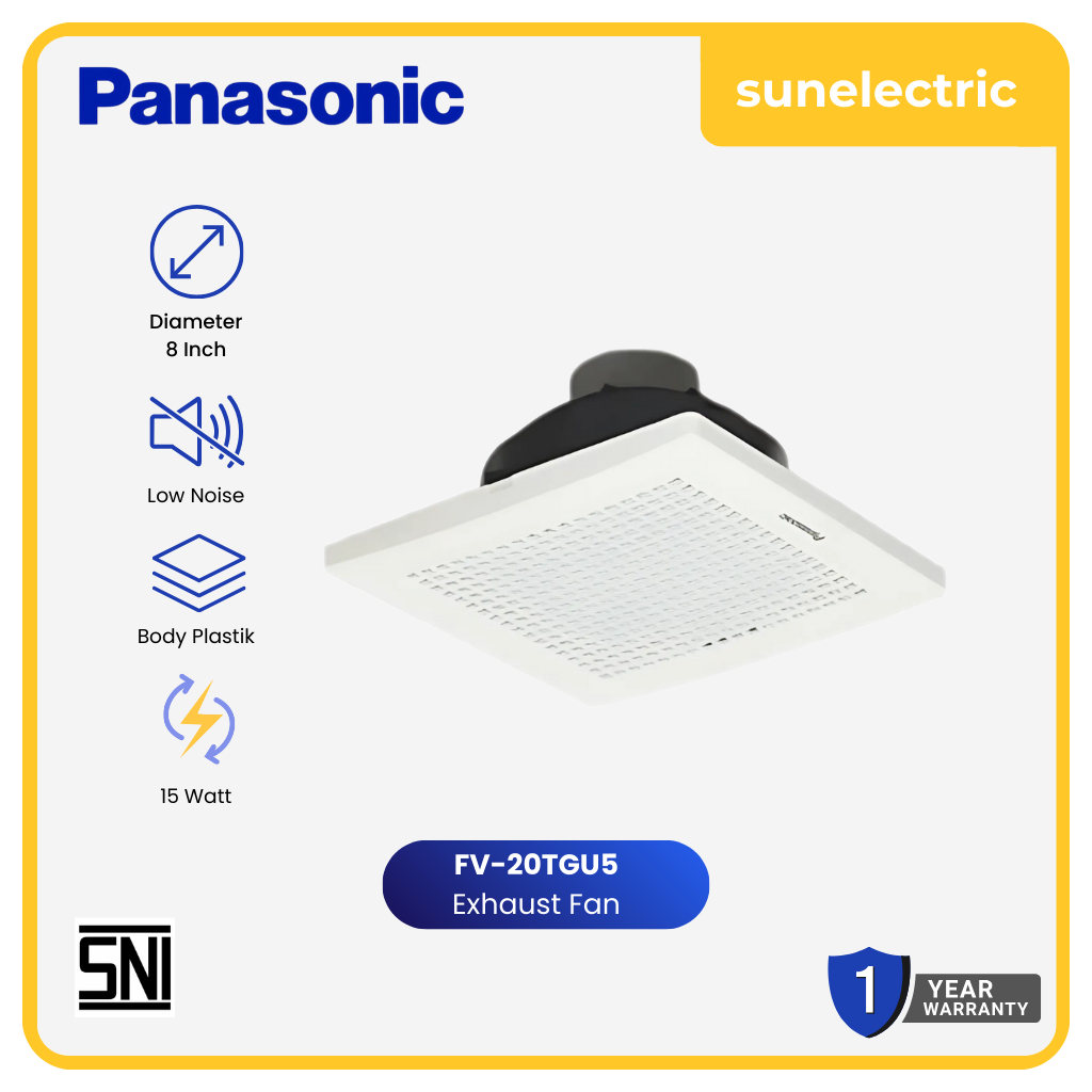 Panasonic FV-20 TGU Ceiling Exhaust Fan 8 inch / 8" / 20 cm FV 20 TGU / 20-TGU / 20TGU