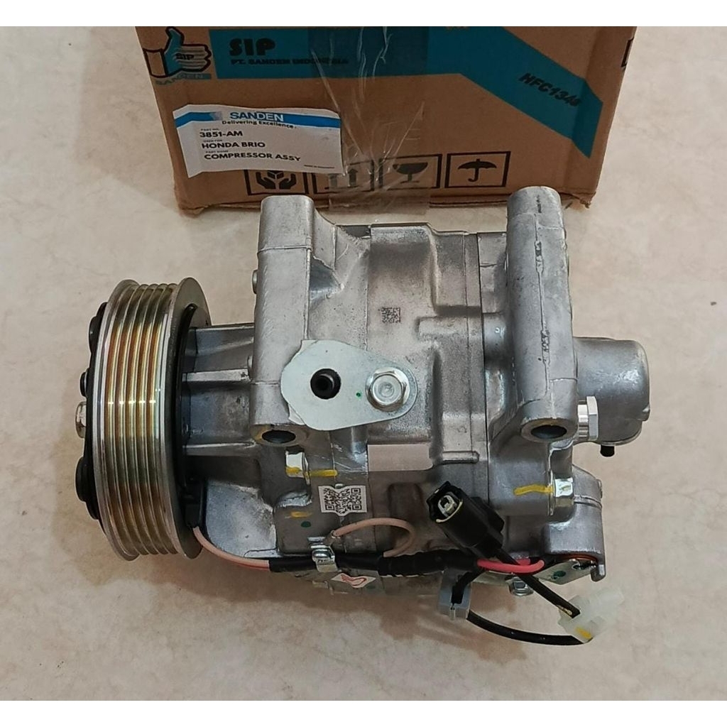 COMPRESSOR KOMPRESOR AC HONDA BRIO 1.2 SANDEN ASLI