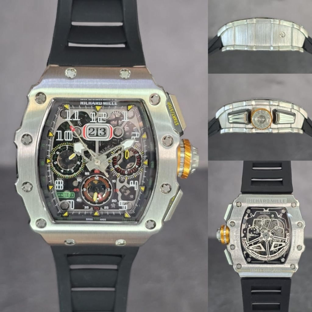 Jam Tangan Pria Automatic RM 11-03 Body Swiss Rubber