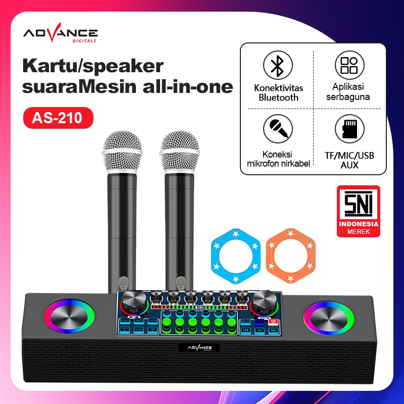 Advance speaker soundcard profesional AS-210 speaker soundcard portable speaker bluetooth bass sepek