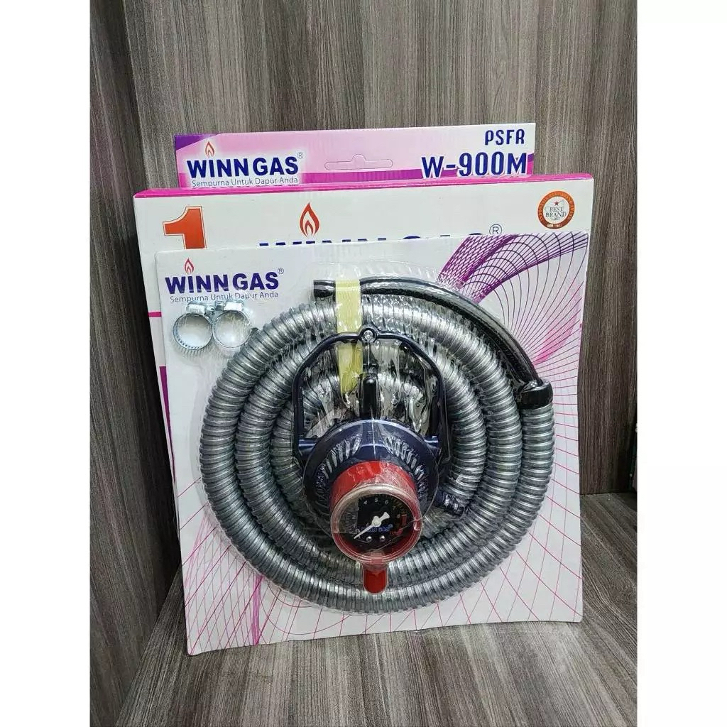 Paket Hemat Regulator + Selang WINN GAS W900 / Regulator Gas Winn W900