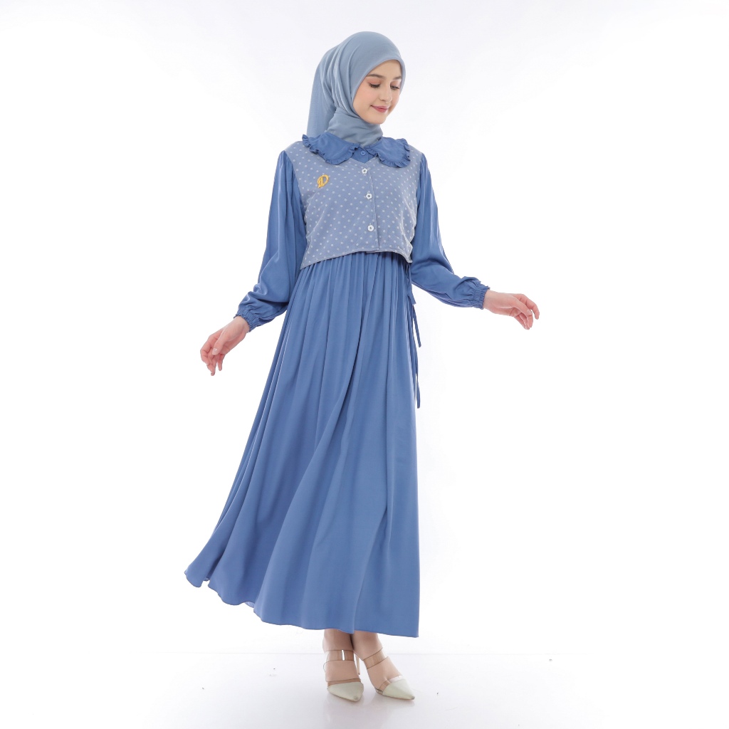 Dzellia - Seraphina gamis mewah elegan terbaru 2025 / gamis lebaran / gamis kondangan simple elegan