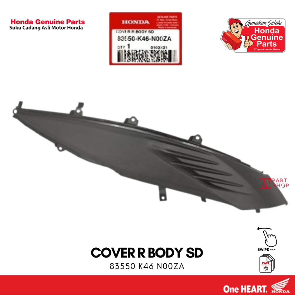 Cover Sambungan Body Kanan (Cover R Body SD) - New Vario 110 Fi  / 83550-K46-N00ZA