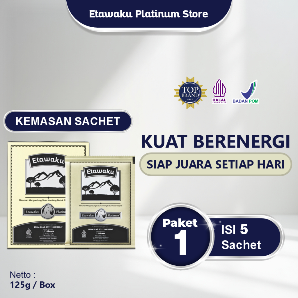 Etawaku Platinum Kemasan Sachet - Susu Etawa Meningkatkan Imun Tubuh dan Kekuatan Tulang Sendi