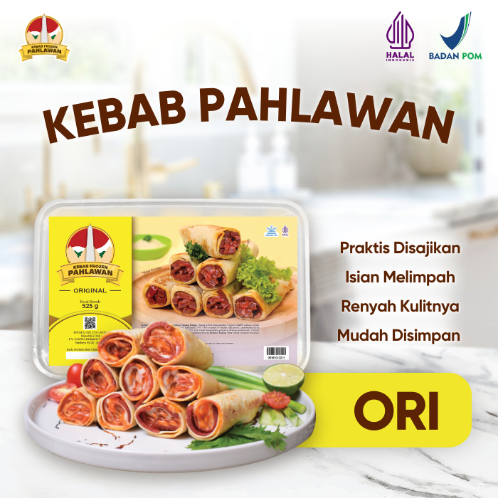 Kebab Frozen Pahlawan Rasa ORIGINAL Daging Sapi Isi 10 Pcs