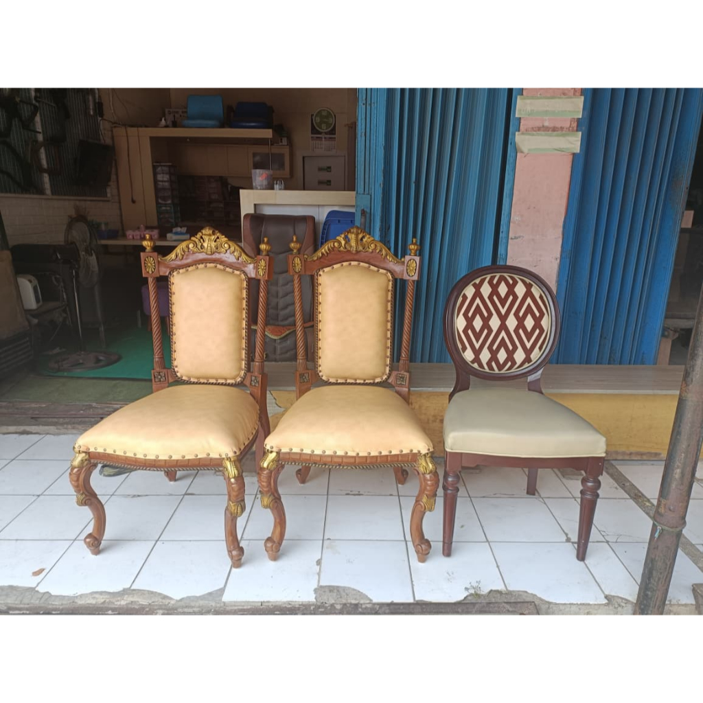 Service Kursi Makan Ganti Bahan Murah,Busa Tebal