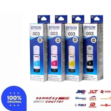 Paket Tinta EPSON 003 (BCMY) L3110 / L3150 ORIGINAL