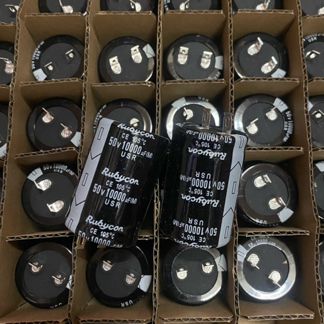 ELCO 10000UF 50V RUBYCON BIASA HITAM KAPASITOR