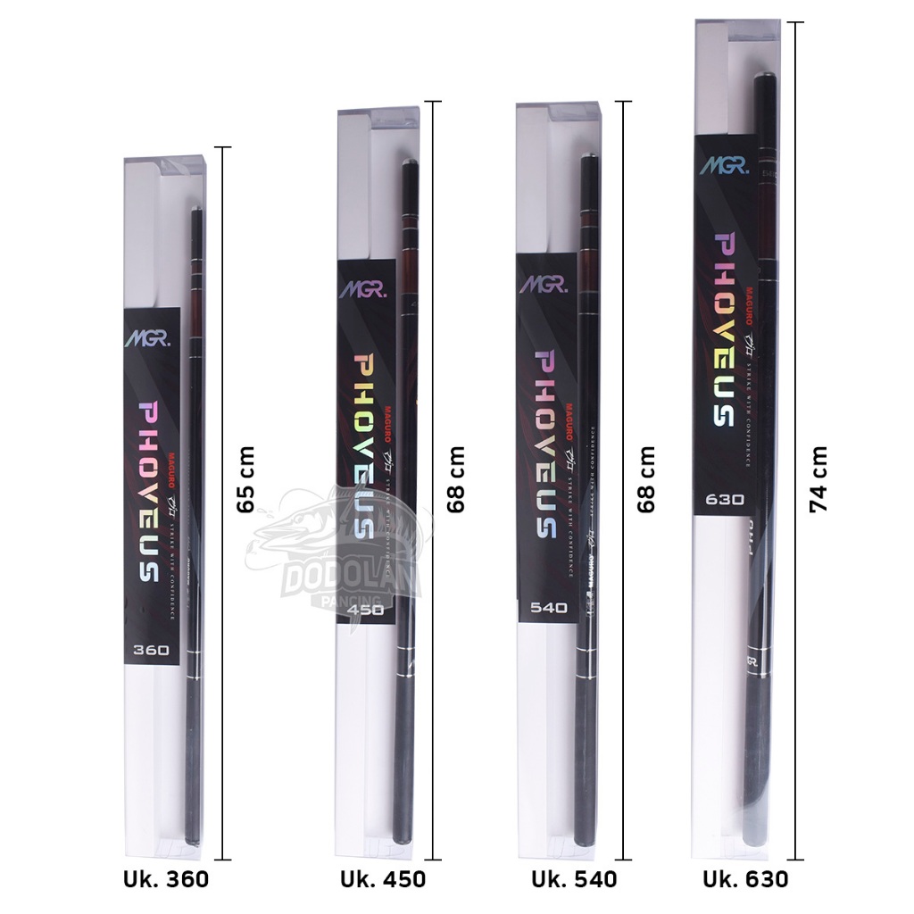 Joran Tegek Maguro Phoveus 360 450 540 630 | Zoom Pole Dodolan Pancing