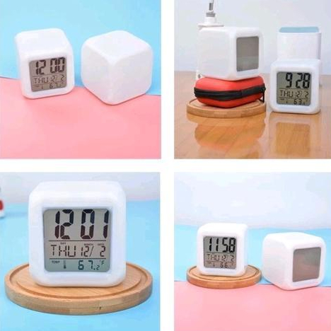 Jam Weker LED Unik Digital / Jam Alarm Digital Kubus / Jam LED Digital