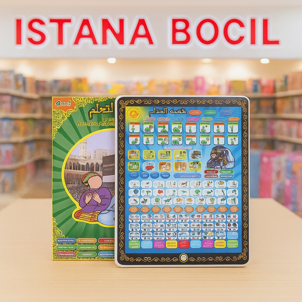 Mainan Playpad Anak Muslim Ipad Al Quran 4 Bahasa Mainan Tablet Anak Laki Laki dan Perempuan