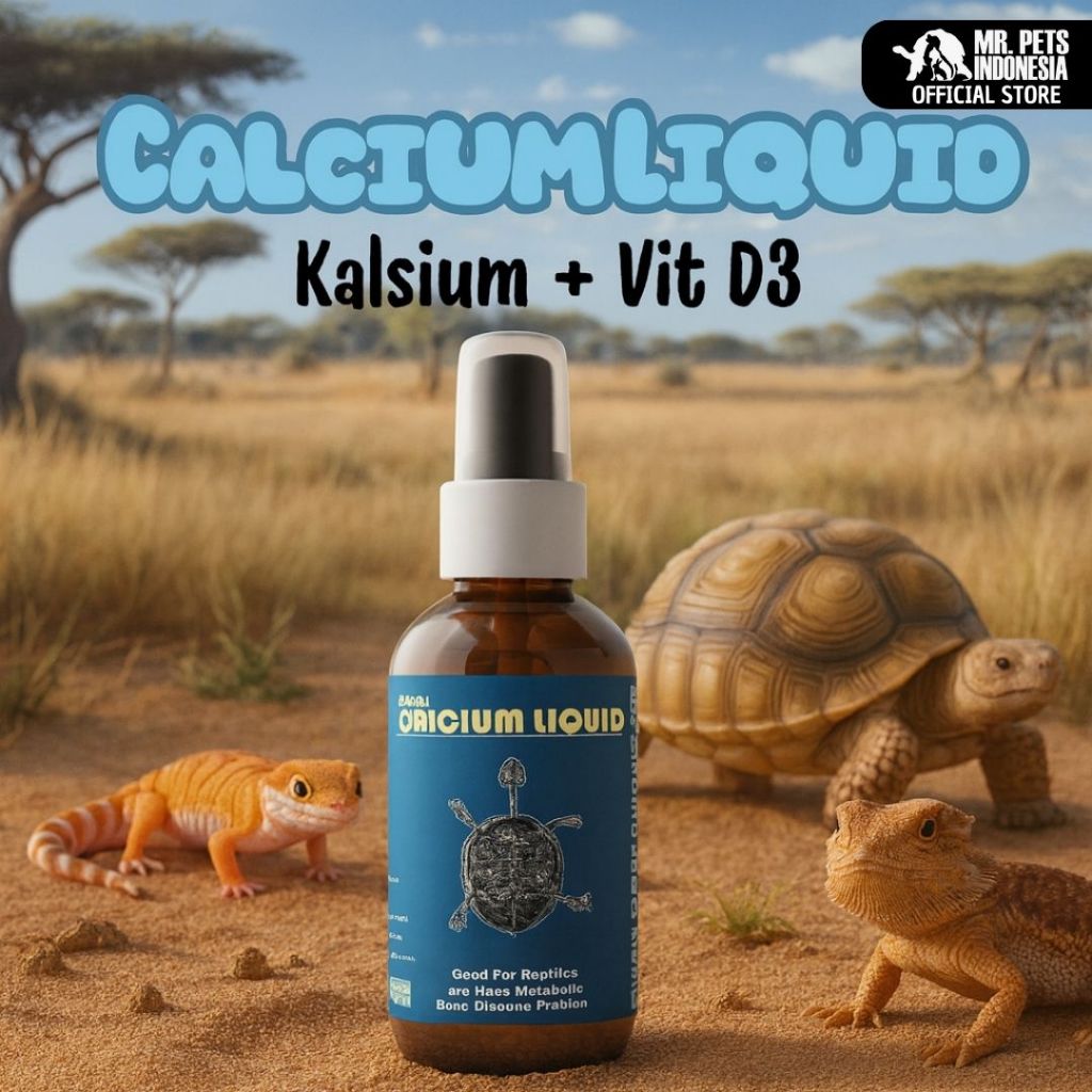 MR TORTO - REPTILE CALCIUM || KALSIUM CAIR || KALSIUM REPTILE || KALSIUM KURA || KALSIUM