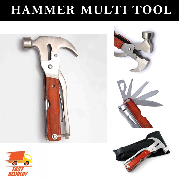 Alat Palu Kambing Tang Obeng Pisau Pencongkel Multifungsi Martil Multifungsi Hammer Survival Tools