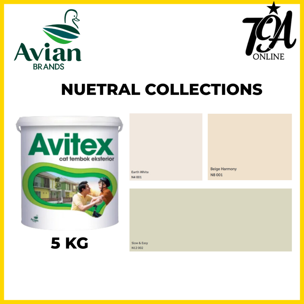 AVIAN Avitex Exterior Cat Tembok Exterior 5 KG - Neutrals Collection