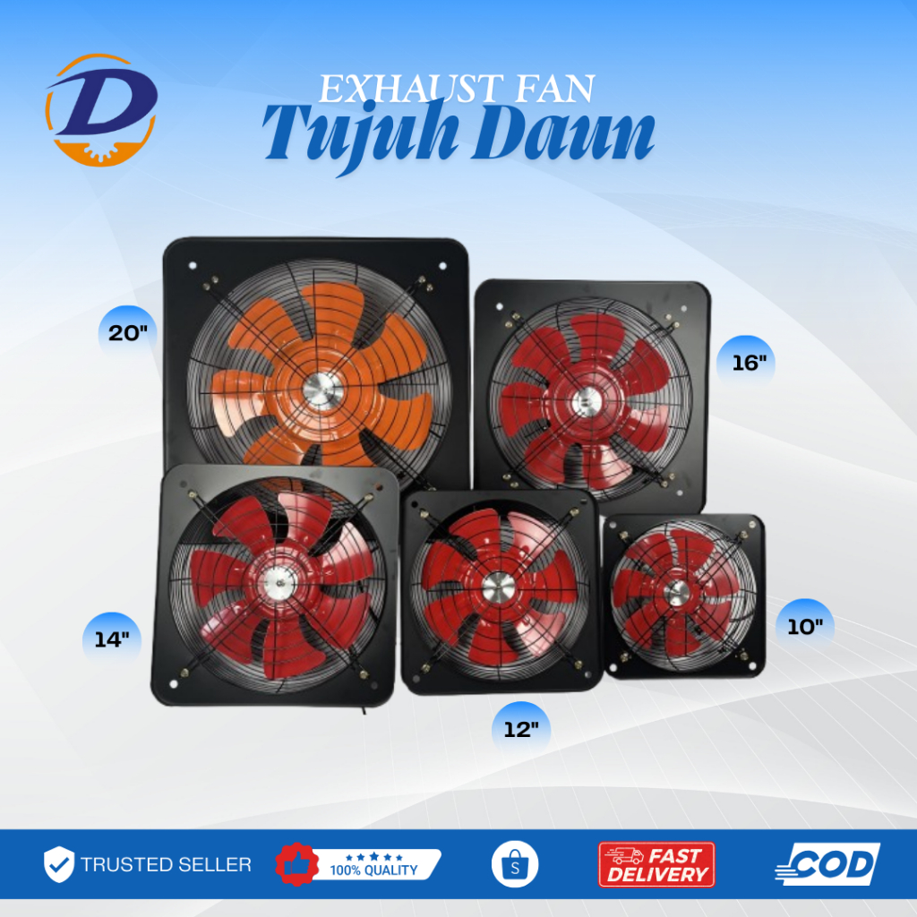 Exhaust Fan Dinding Tujuh Daun / Blower Dinding / Kipas Dinding - South East Market
