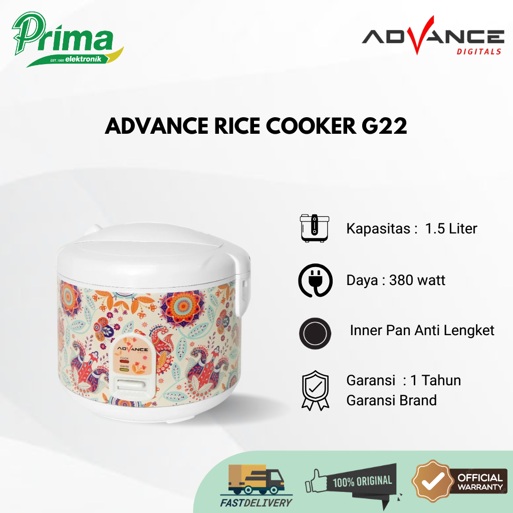 ADVANCE RICE COOKER G22 NEW