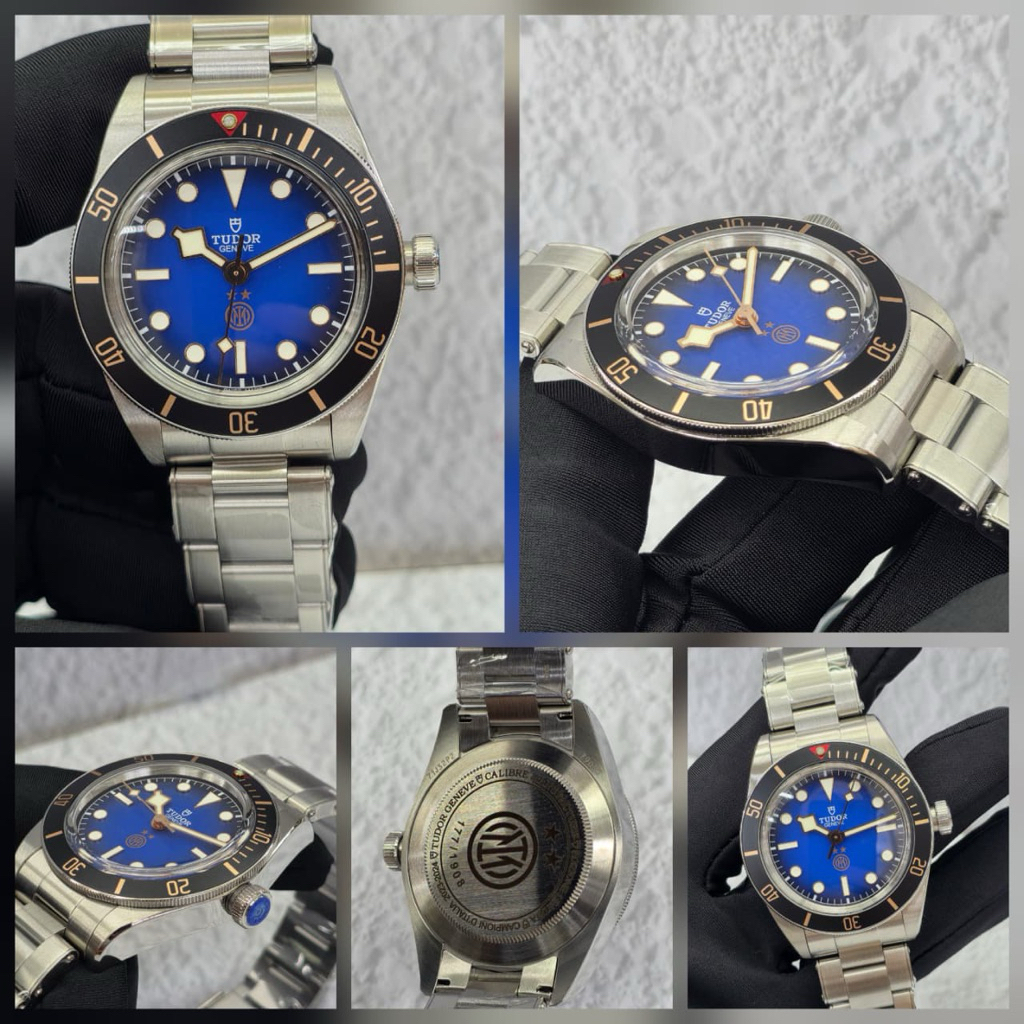JAM TANGAN TUD0R BLACKBAY SWISS MATIC PLAT BLUE DIAL 39MM