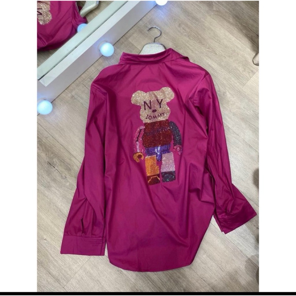 [New] Kemeja Teddy Bear Crystal