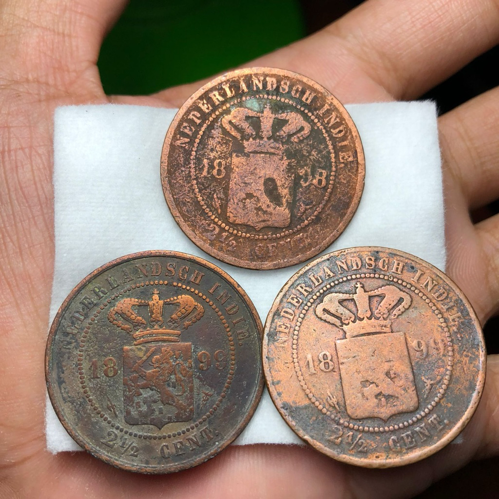 Koin Kuno Benggol Asli 3pcs 1899 dan 98