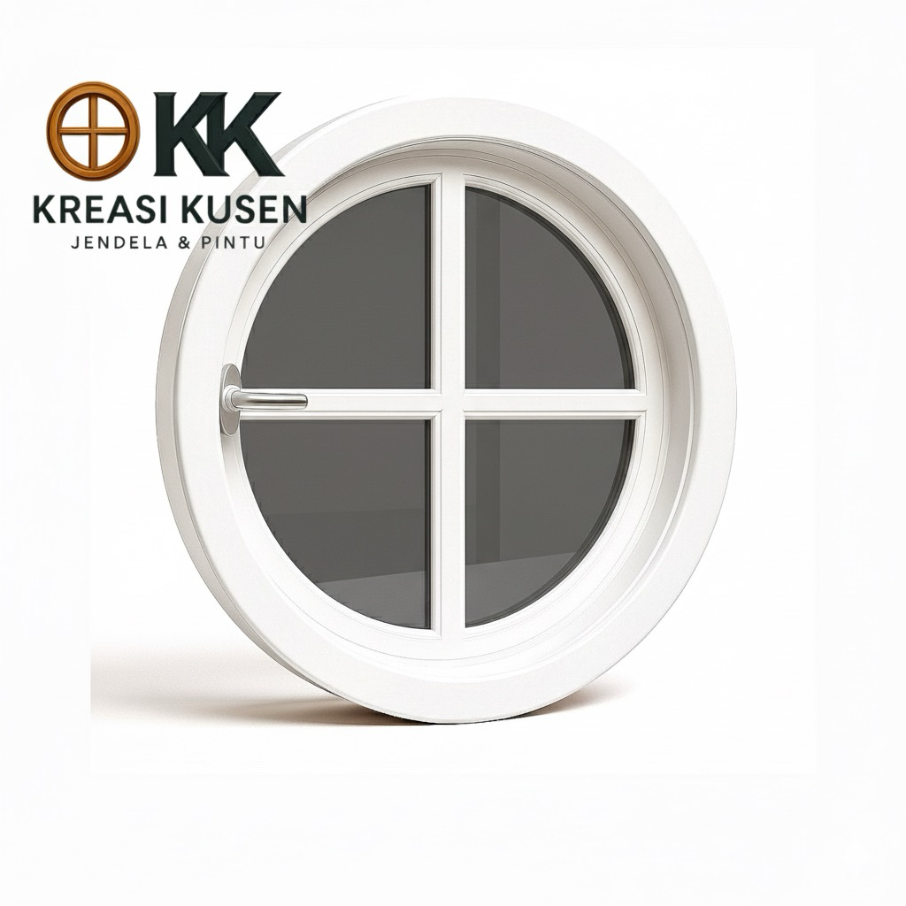 Jendela Bulat Aetestics • Kusen Jendela Bulat Bahan Kayu Jati