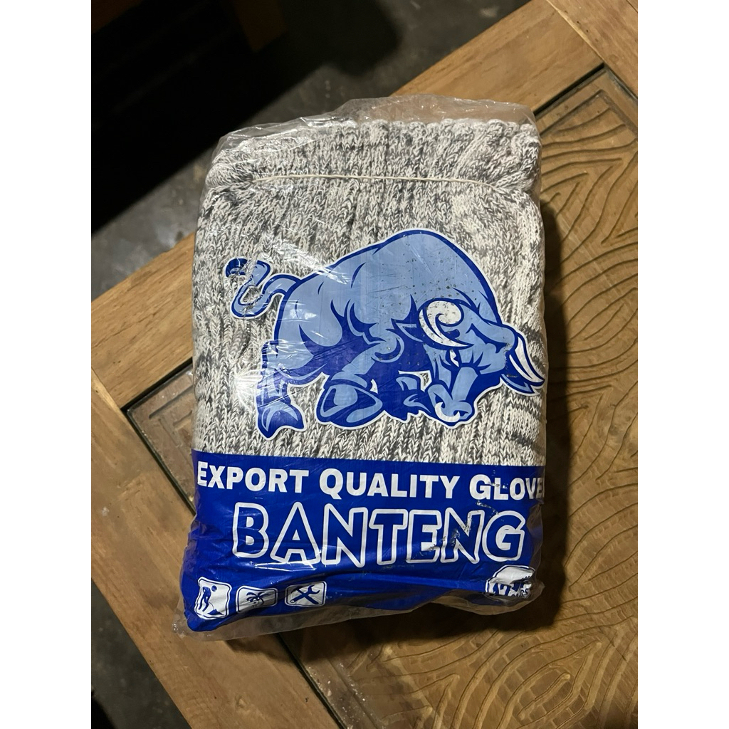 Sarung tangan cap Banteng/sarung tangan rajut panjang/sarung tangan kebun (psg)