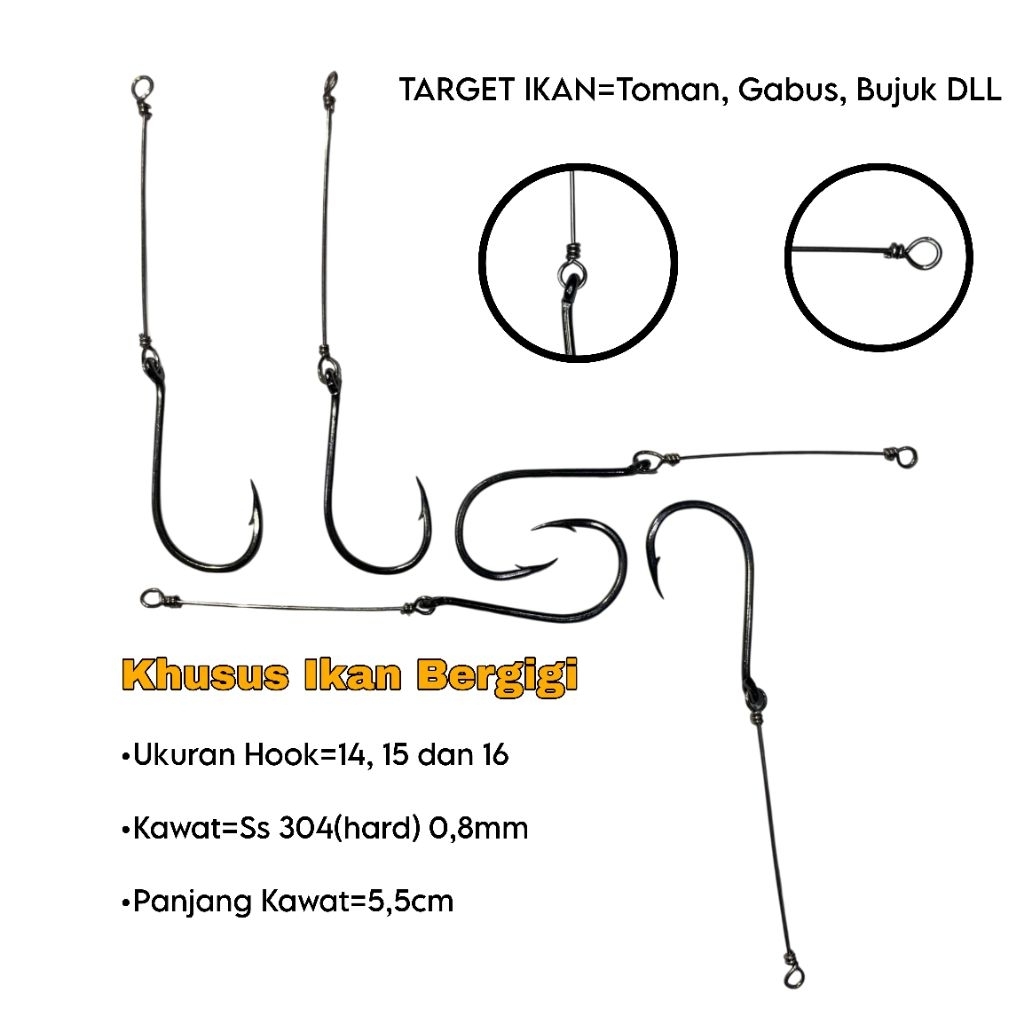 RANGKAIAN HOOK PANCING KAWAT STAINLESS STEEL