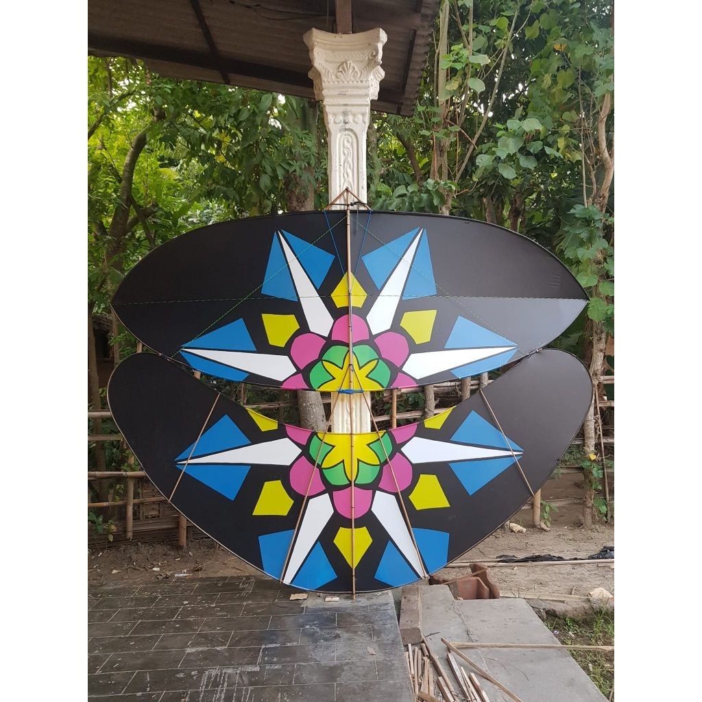 Layangan Gapangan Babon Angrem 1,5 Meter/ Motif cr layangan - Sudah Set Sendaren