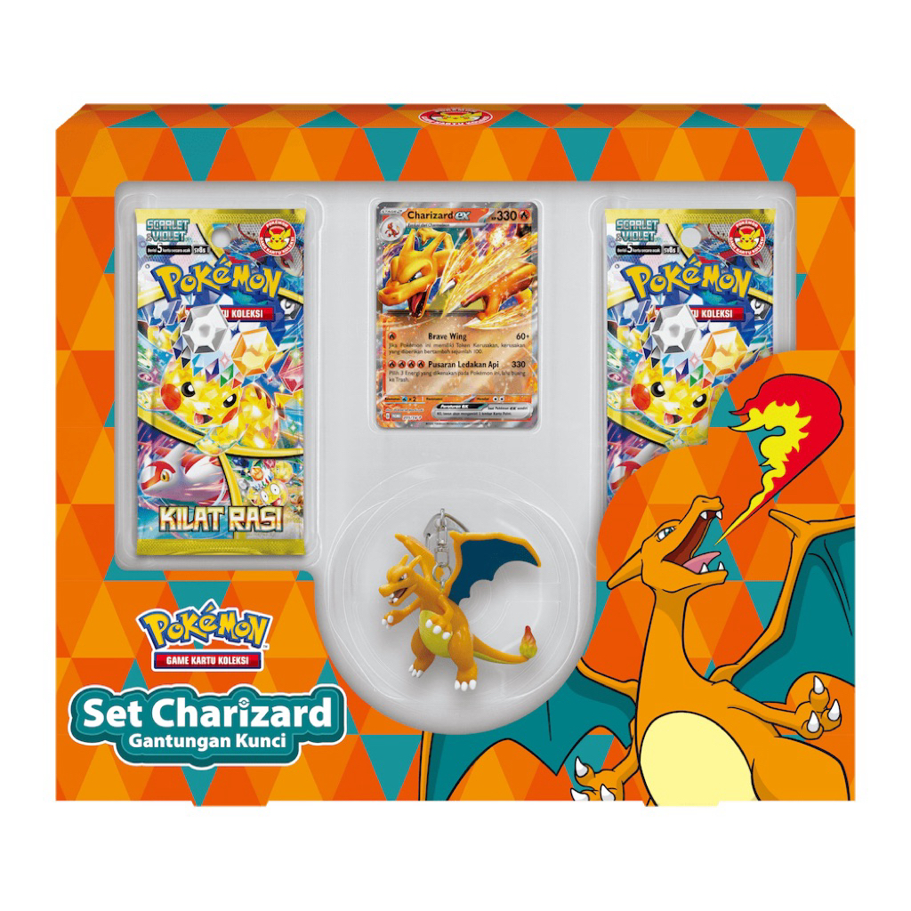 Tcg Pokemon Set Charizard Gantungan Kunci - TCG POKEMON INDONESIA