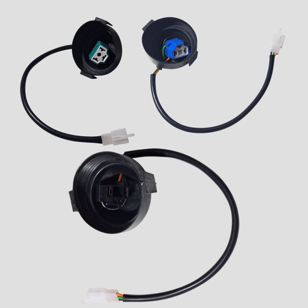 Fitting Cop Lampu Depan Kawasaki KLX 150 Soket H4 Hitam,H4 Keramik Hijau&H4 Keramik Biru