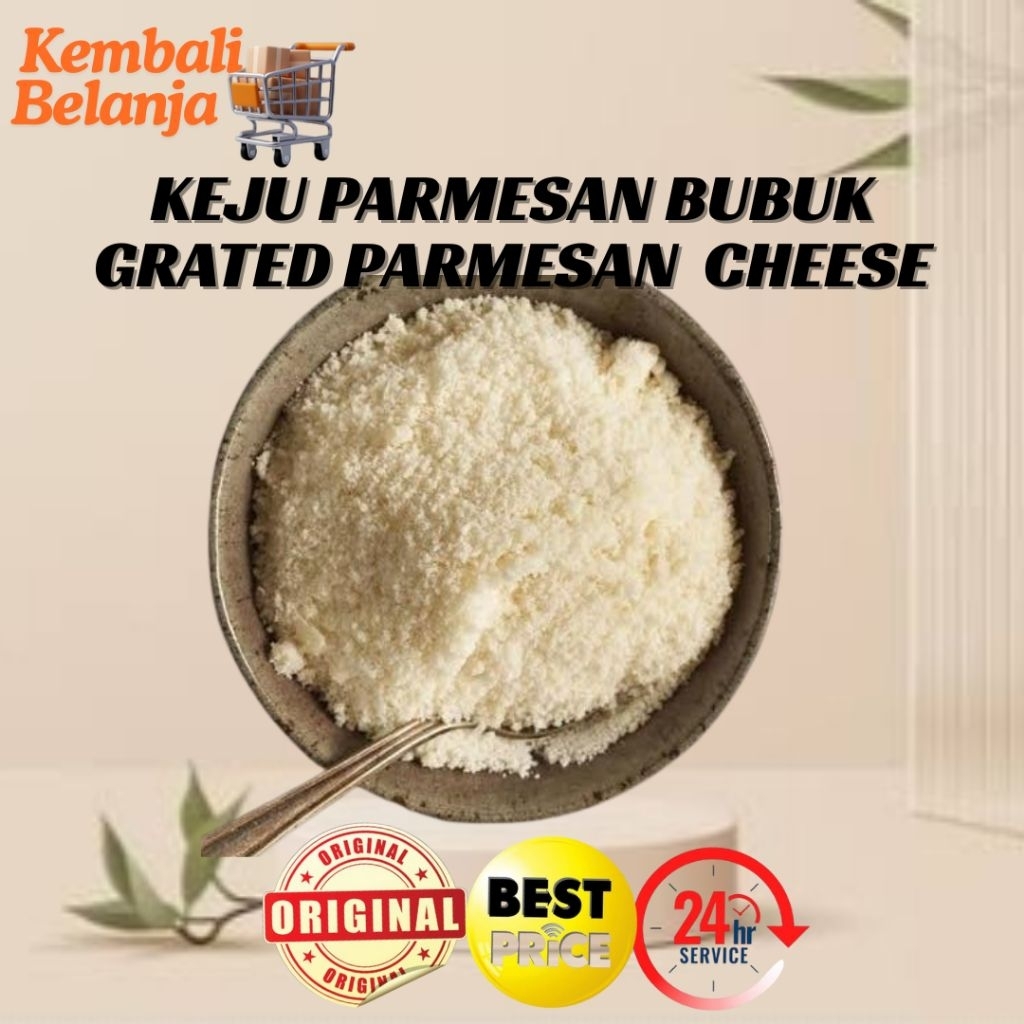 Keju Parmesan Grated 50 Gram-100 Gram/ Keju Parmesan Bubuk/ Grated Parmesan Cheese/ Keju Bubuk Tabur
