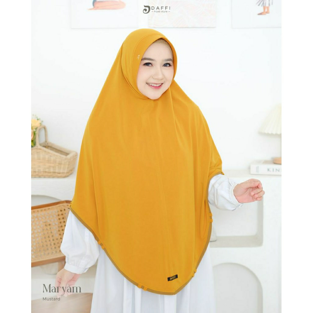 MARYAM by Daffi Hijab Jumbo Syari Jersey Parfum Premium Daily Jilbab Simple Instan Muslimah