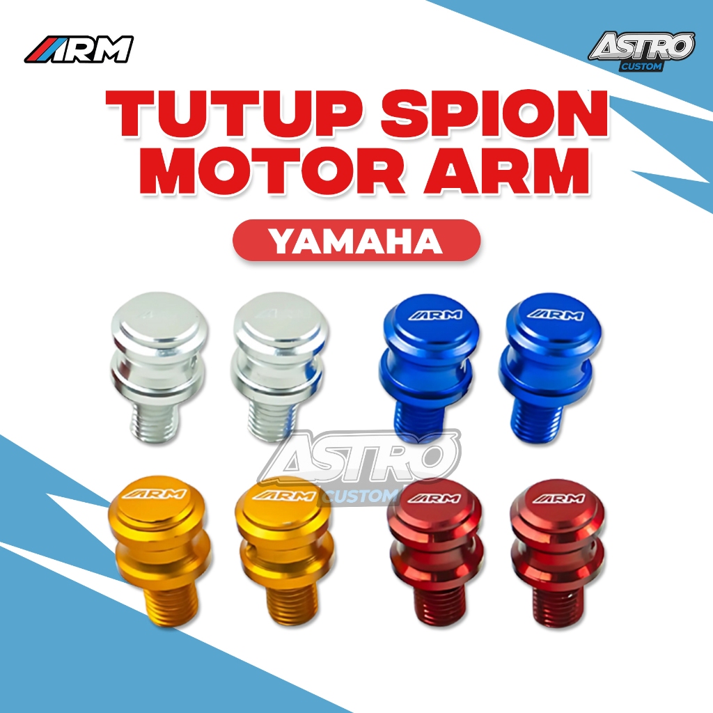 Tutup Baut Spion Tutup Ulir Spion Yamaha Nmax Lexi Aerox Mio Fino XRide Fazzio Freego Full CNC Arumi
