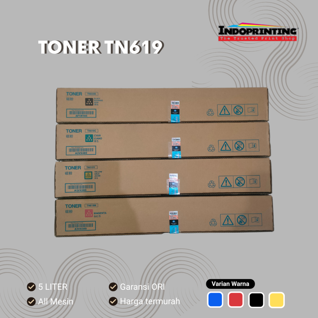 Toner TN 619  Jaminan Original Segel Biru CMYK
