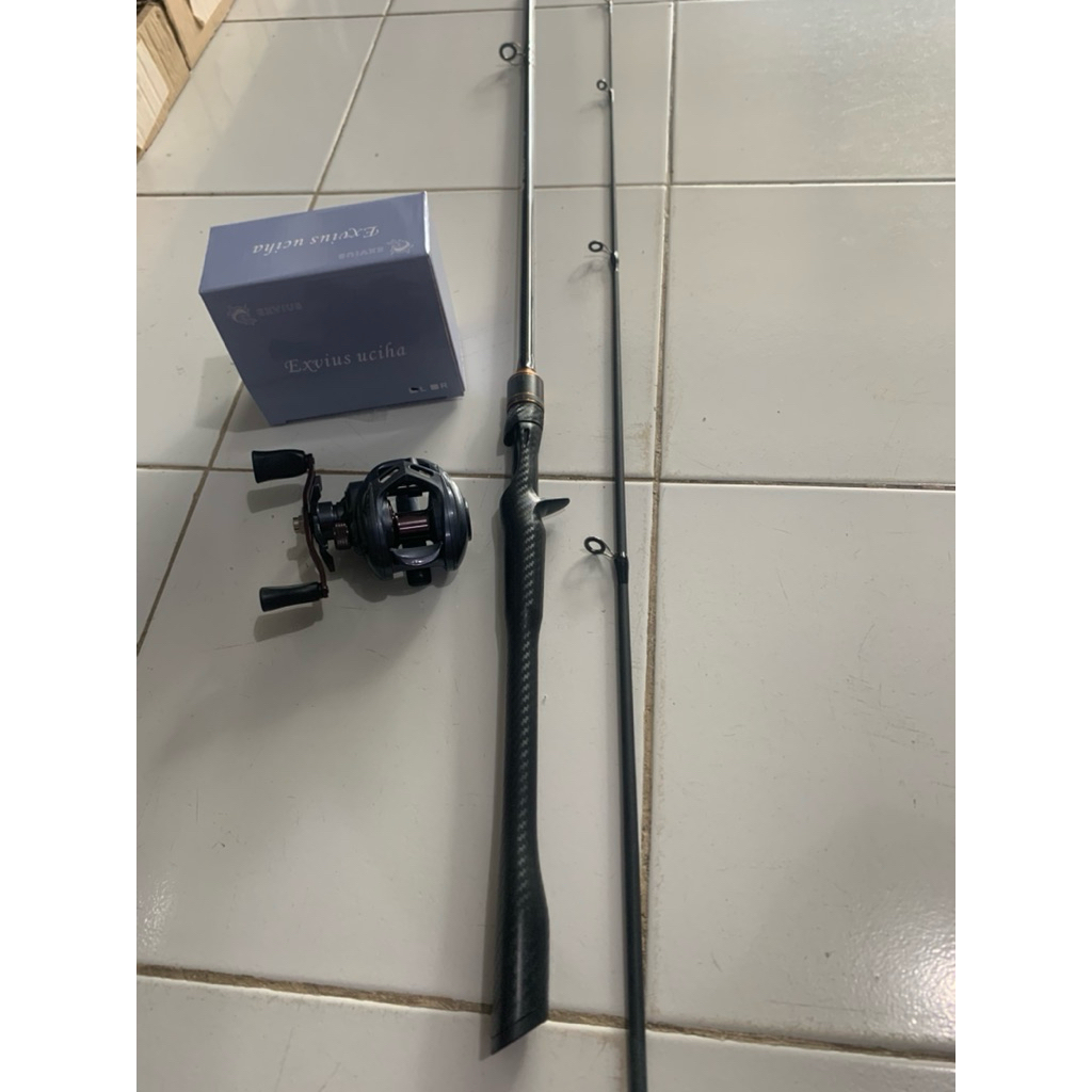 joran pancing zorro shark set b dragcliker dan spining6000 flash