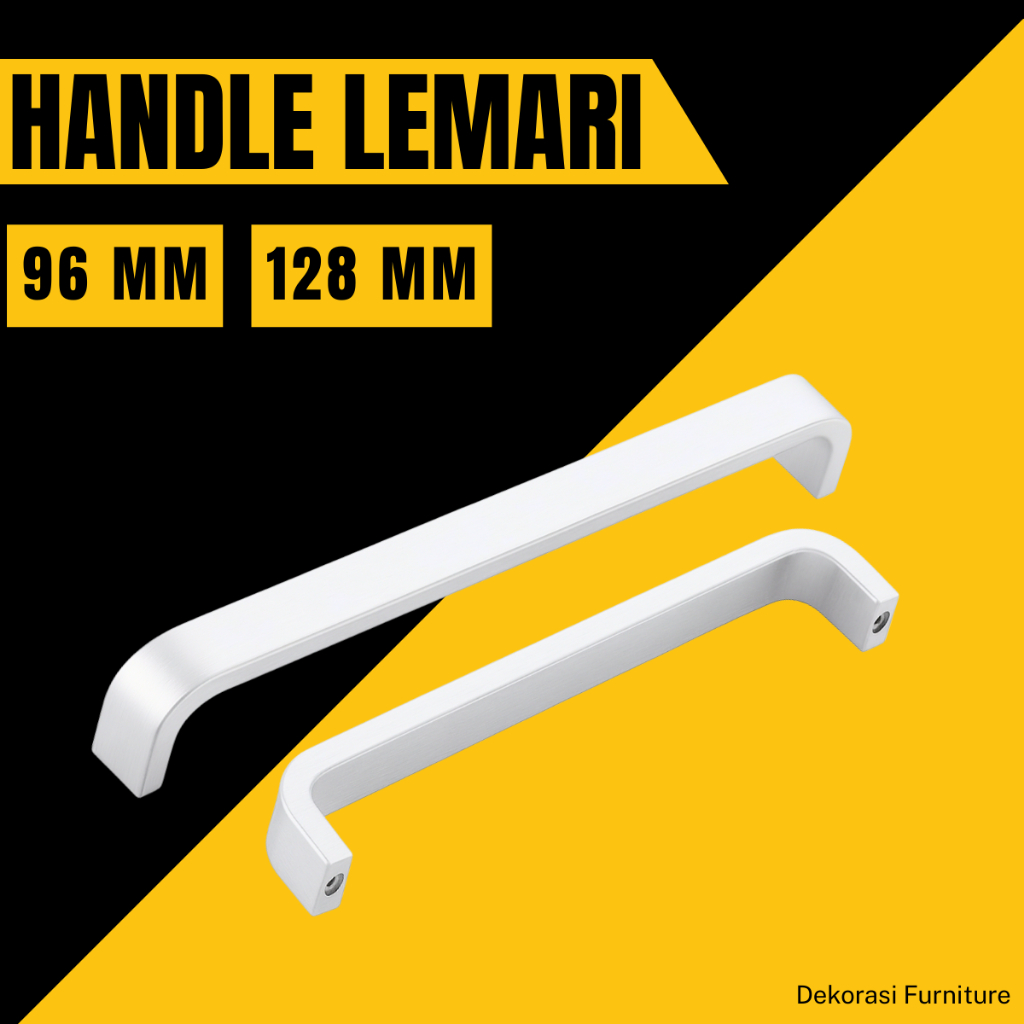 Handle Tarikan Lemari Laci Minimalis Silver Anti Karat